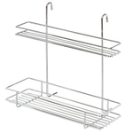 Полка на рейлинг для специй, 35.5х17.85х33 см, двухуровневая, U000035