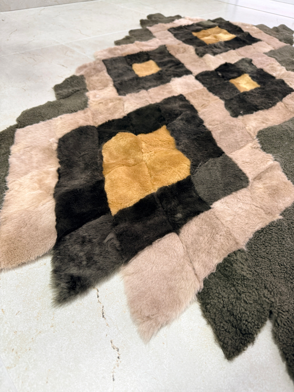 Меховой Коврик прикроватный накидка на кресло из овчины