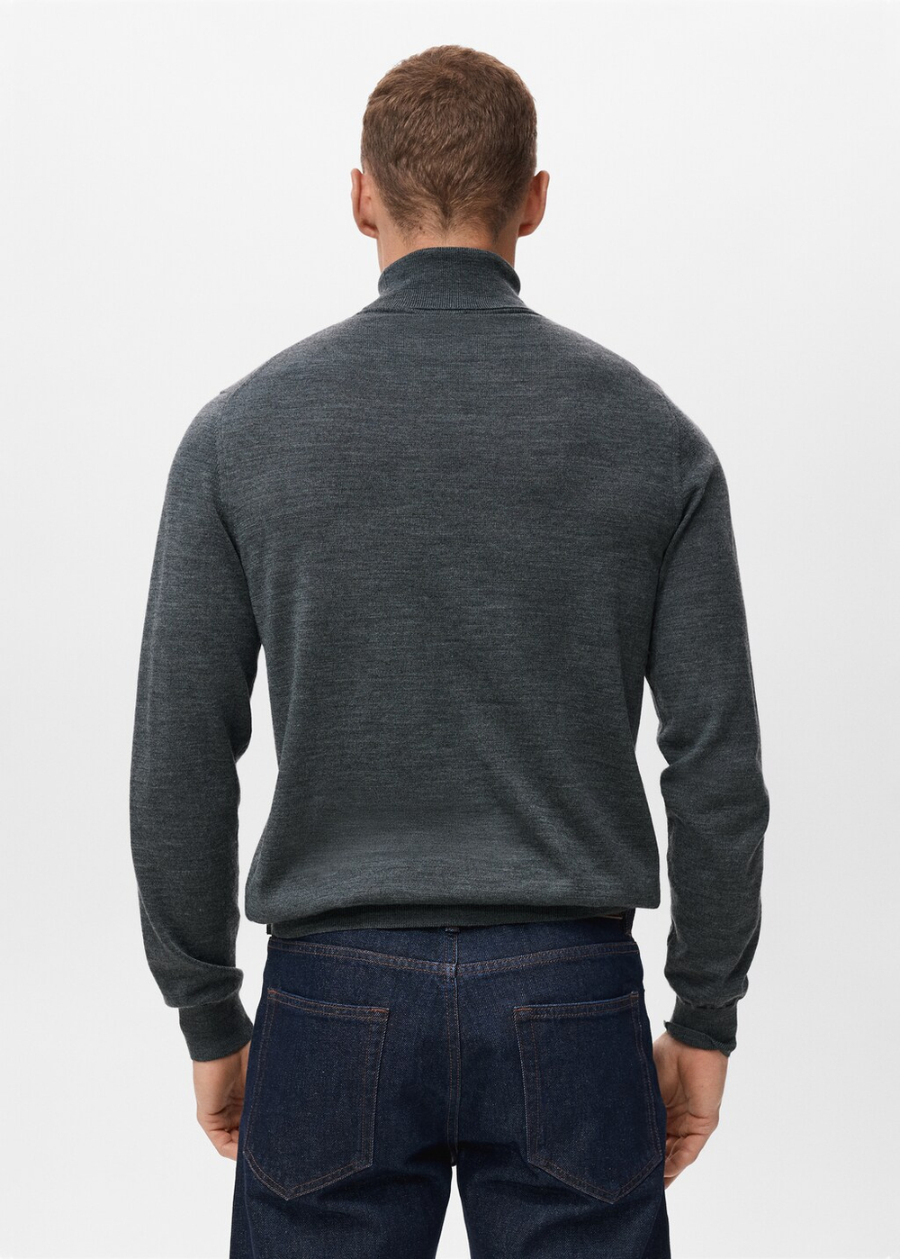 Свитер 100% шерсть мериноса с высоким воротником