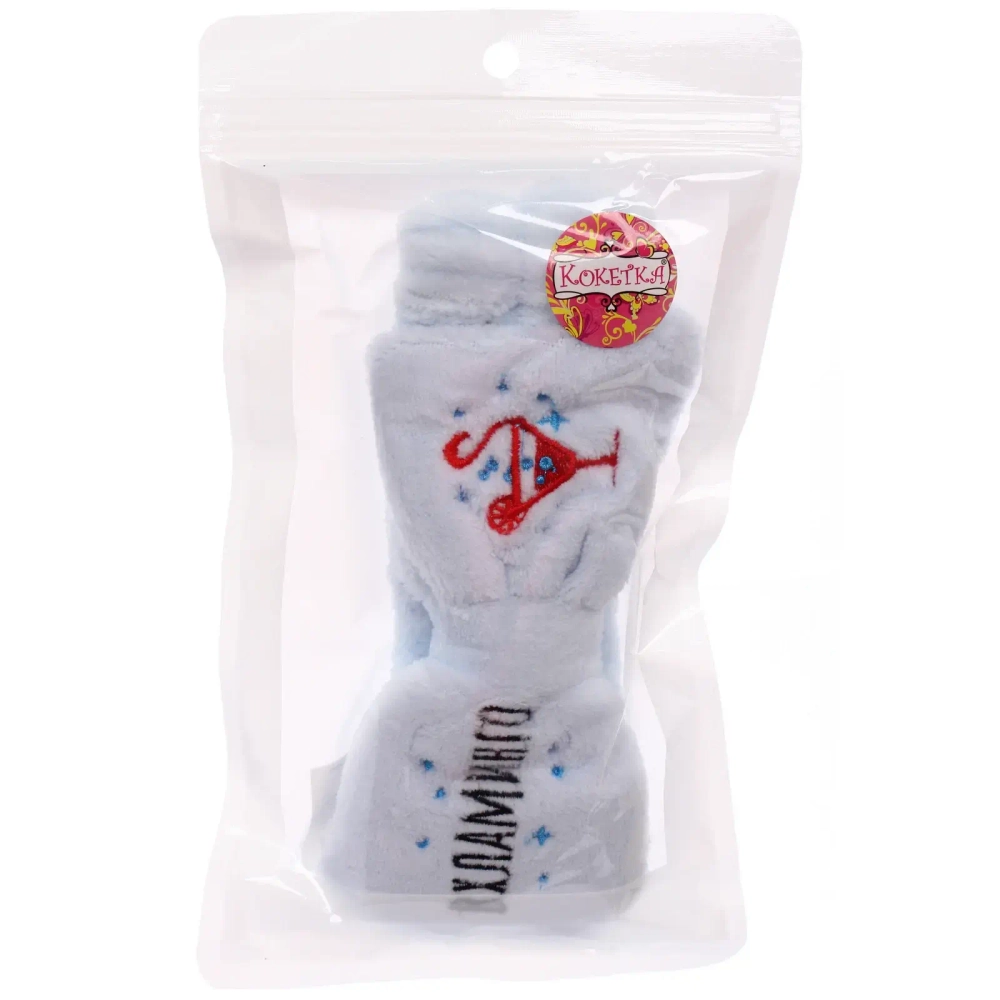 Повязка на голову «New collection Vostok- Вхламинго», цвет розовый, серый, голубой и сиреневый, 20*6см ( упаковка белый ZIP пакет )