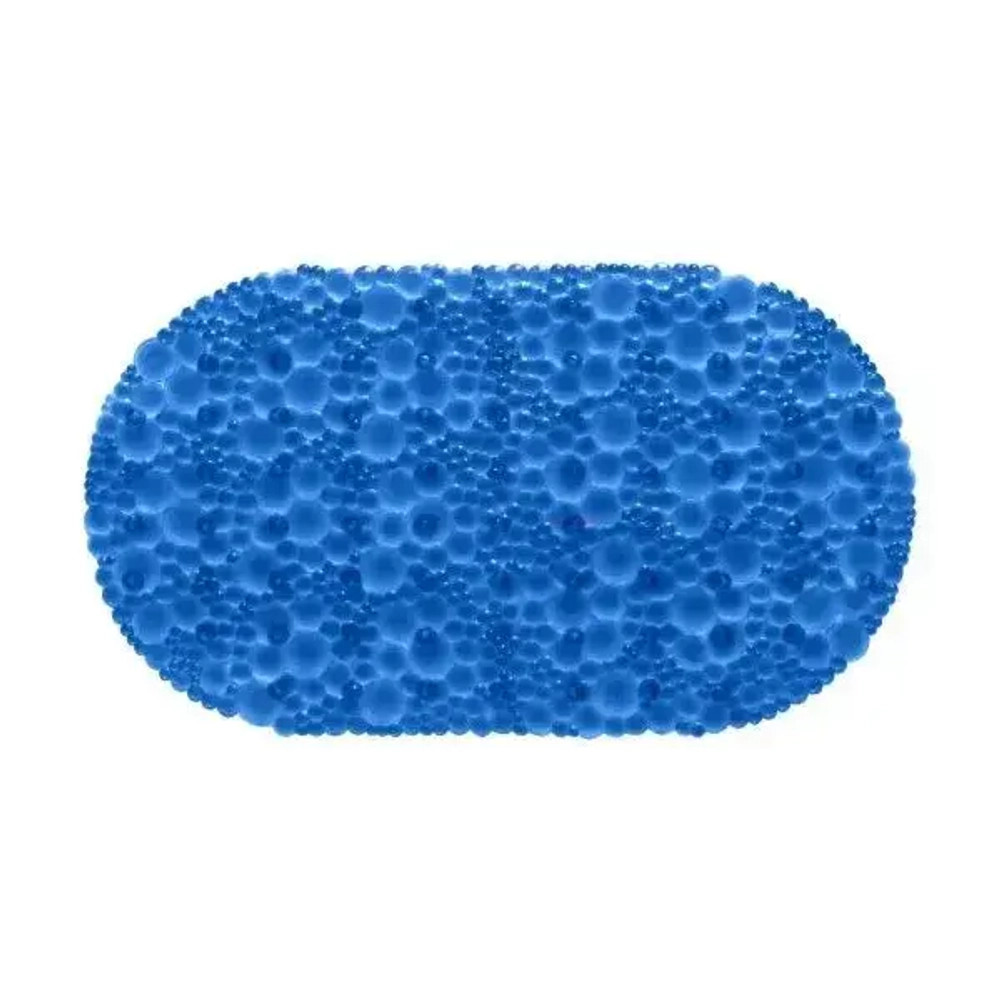 Коврик противоскользящий в ванную Линза 67см, синий