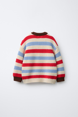 ZARA ВЯЗАНЫЙ СВИТЕР В ПОЛОСКУ, ПОЛОСКИ