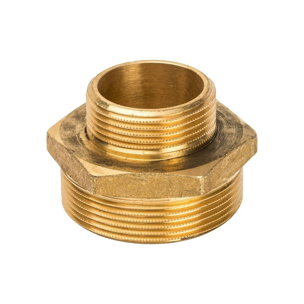 Ниппель редукционный STOUT SFT 0003 - 2" x 1"1/4 (для стальных труб, латунь без покрытия)