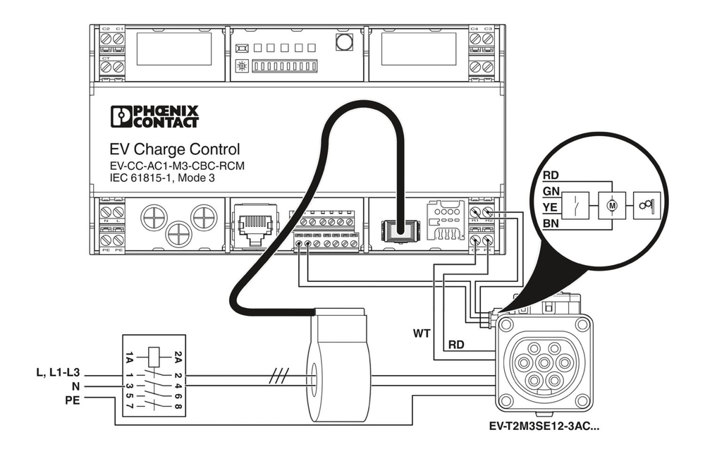 1018701 - EV-CC-AC1-M3-CBC-RCM-ETH - AC yправление зарядкой