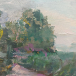 Картина авторская маслом на бумаге в паспарту 30х40 см на стену для интерьера "В ожидании Аленушки"