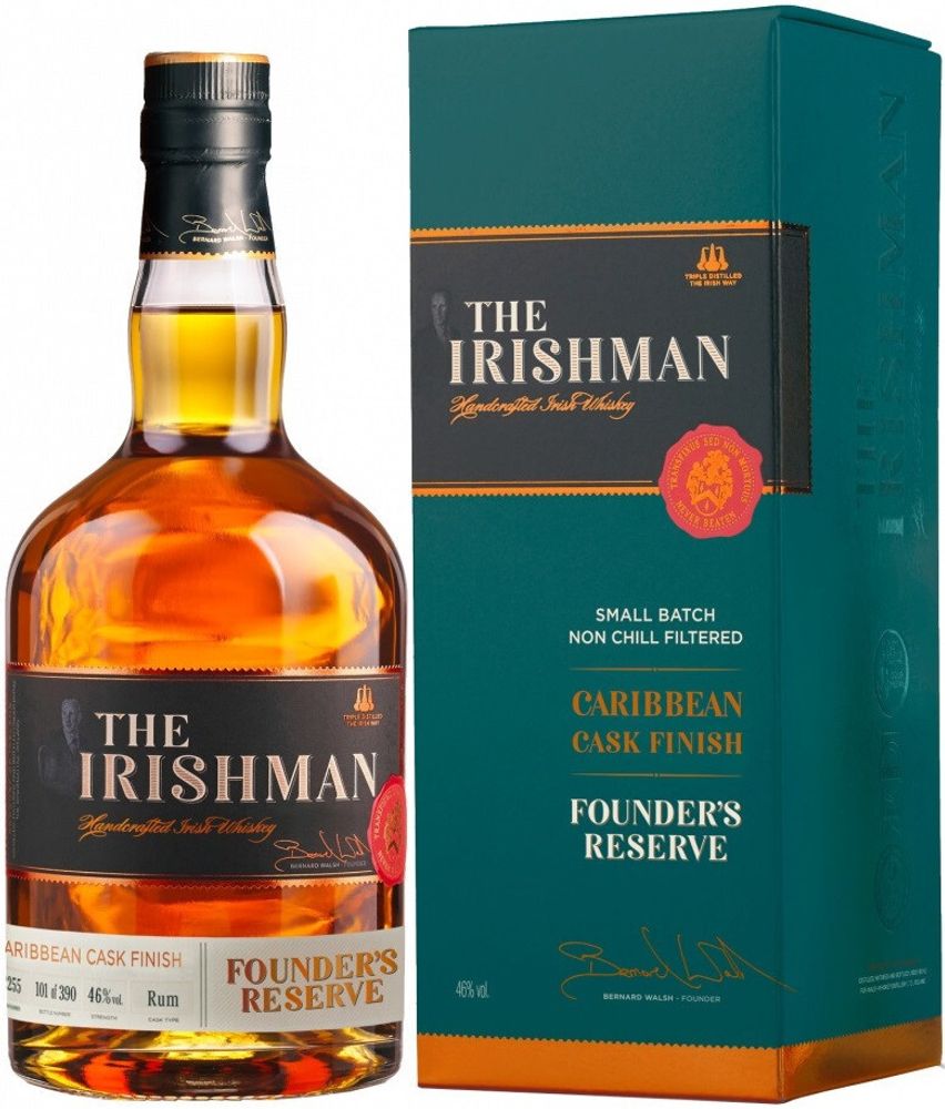 Виски The Irishman Founder&#39;s Reserve Caribbean Cask Finish, 0.7 л.