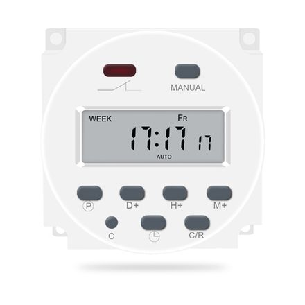 Электронный таймер "CN101A", 17 программ, 12V 16А