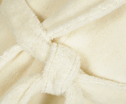 Халат махровый Hamam Sultan слоновая кость Турция на модели пояс