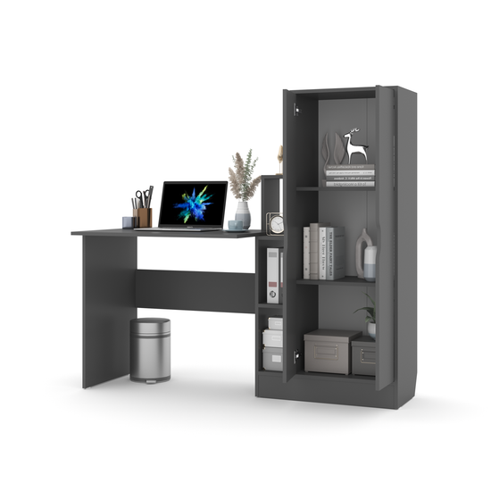 Стол ЛАВОРО-6 /1500*1400*603/ левый дуб бунратти / белый