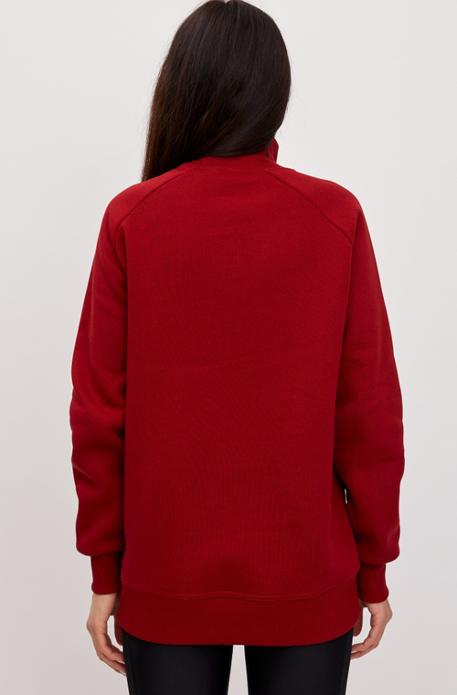 Бордовый свитшот с горлом
