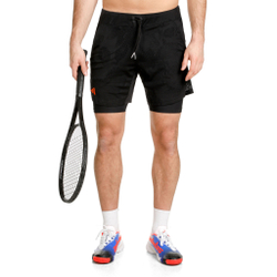 Мужские теннисные шорты adidas Melbourne Two-in-One 7-inch Shorts Men - Black