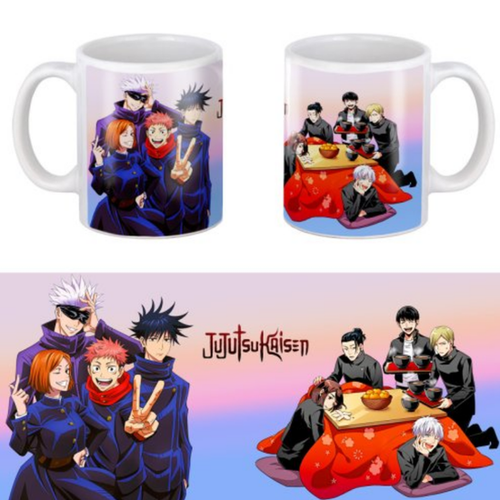 Кружка керамическая Магическая битва все персонажи Jujutsu Kaisen, 330 мл