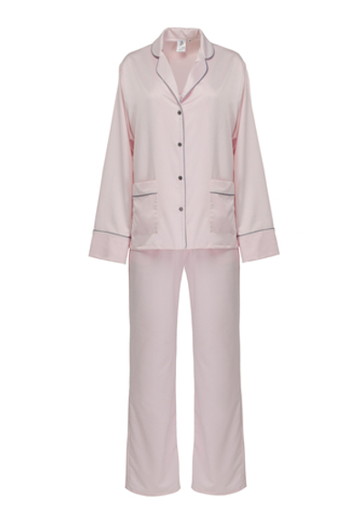 Пижама женская с брюками с контрастным кантом