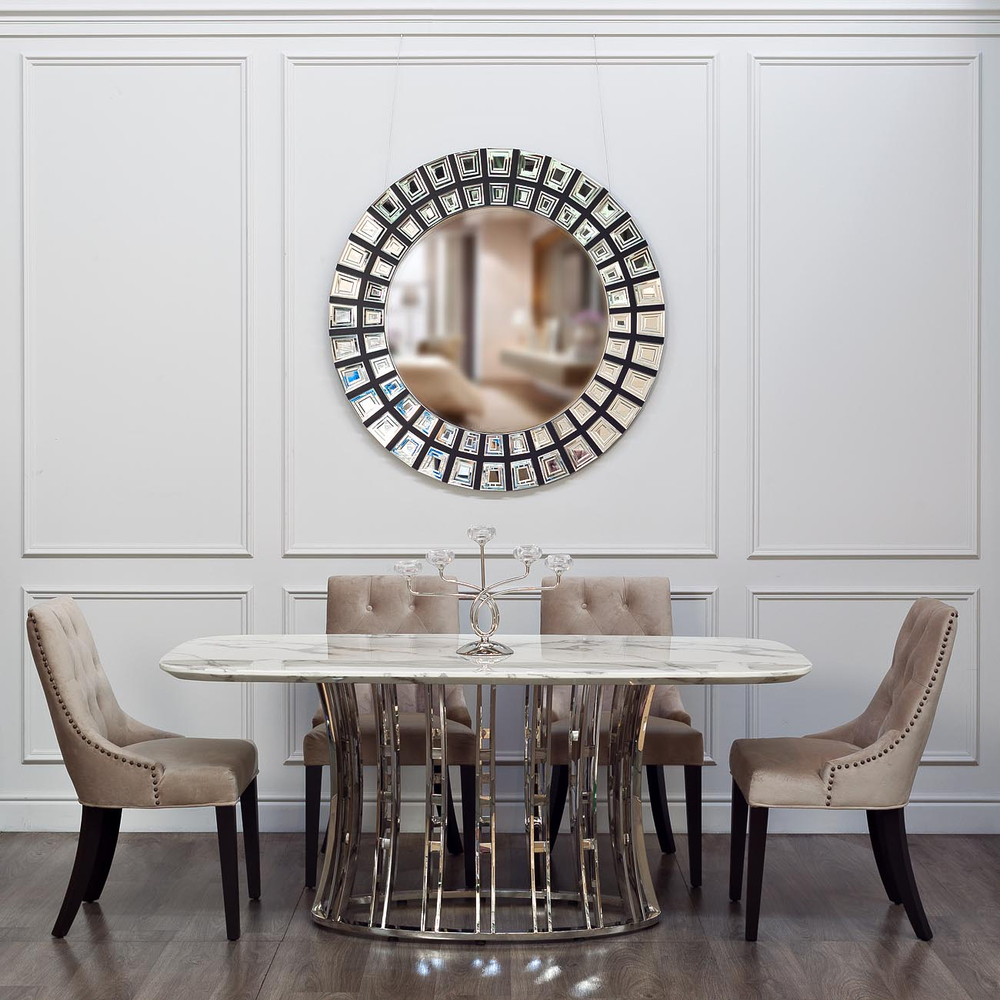 Стол обеденный Garda Decorенный Garda Decor светло-серый 180х100х76 см (МДФ)