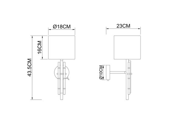 Бра Arte Lamp Taygeta A4097AP-1CC