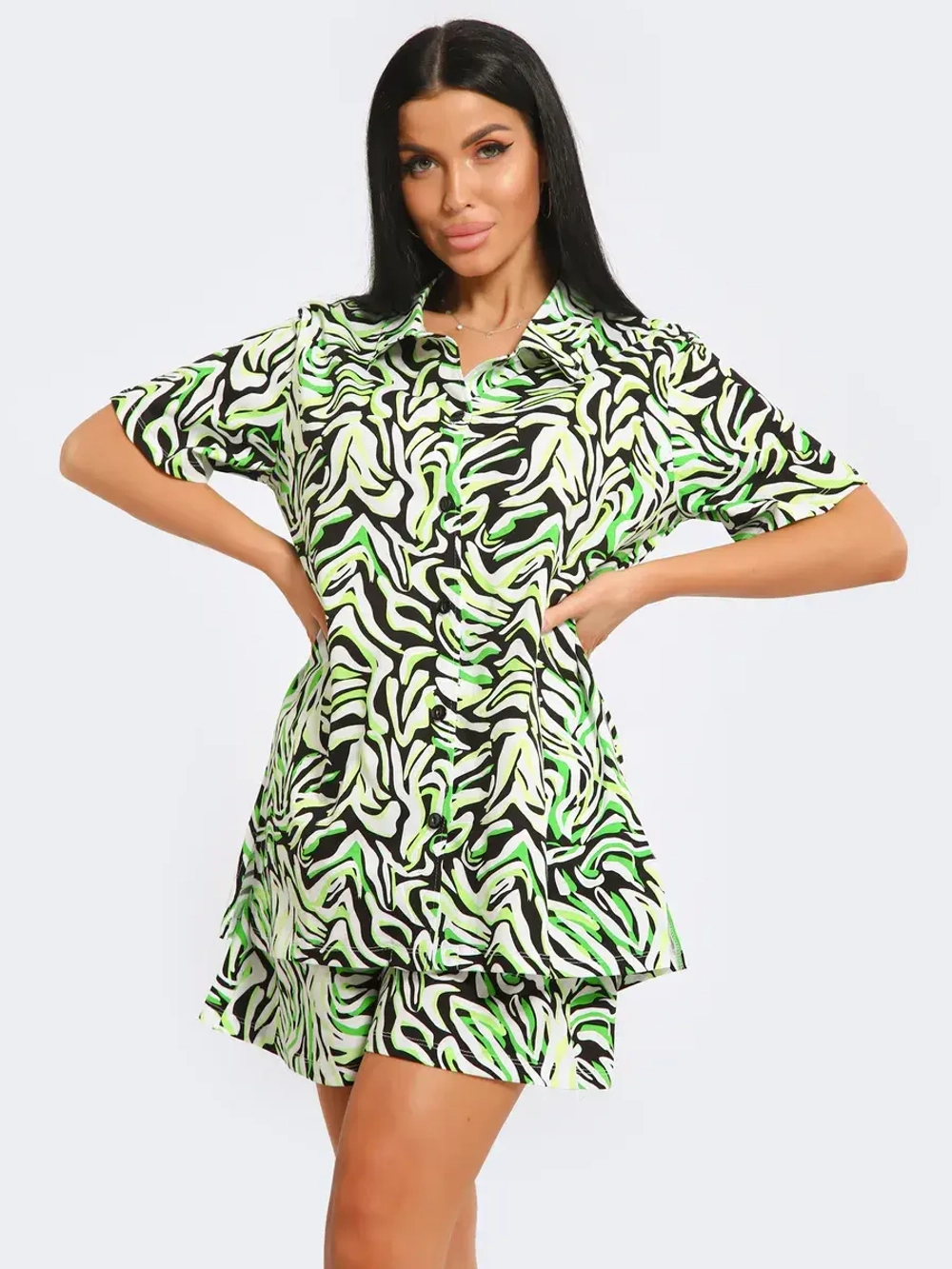 Комплект хлопок рубашка с шортами