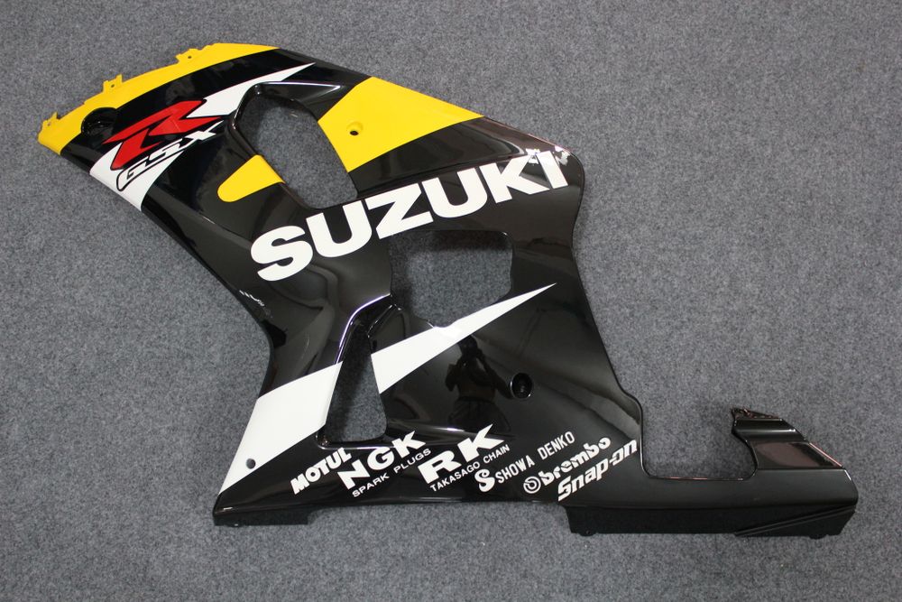 Комплект пластика для мотоцикла Suzuki GSX-R600/750 01-03 Желто-Черный