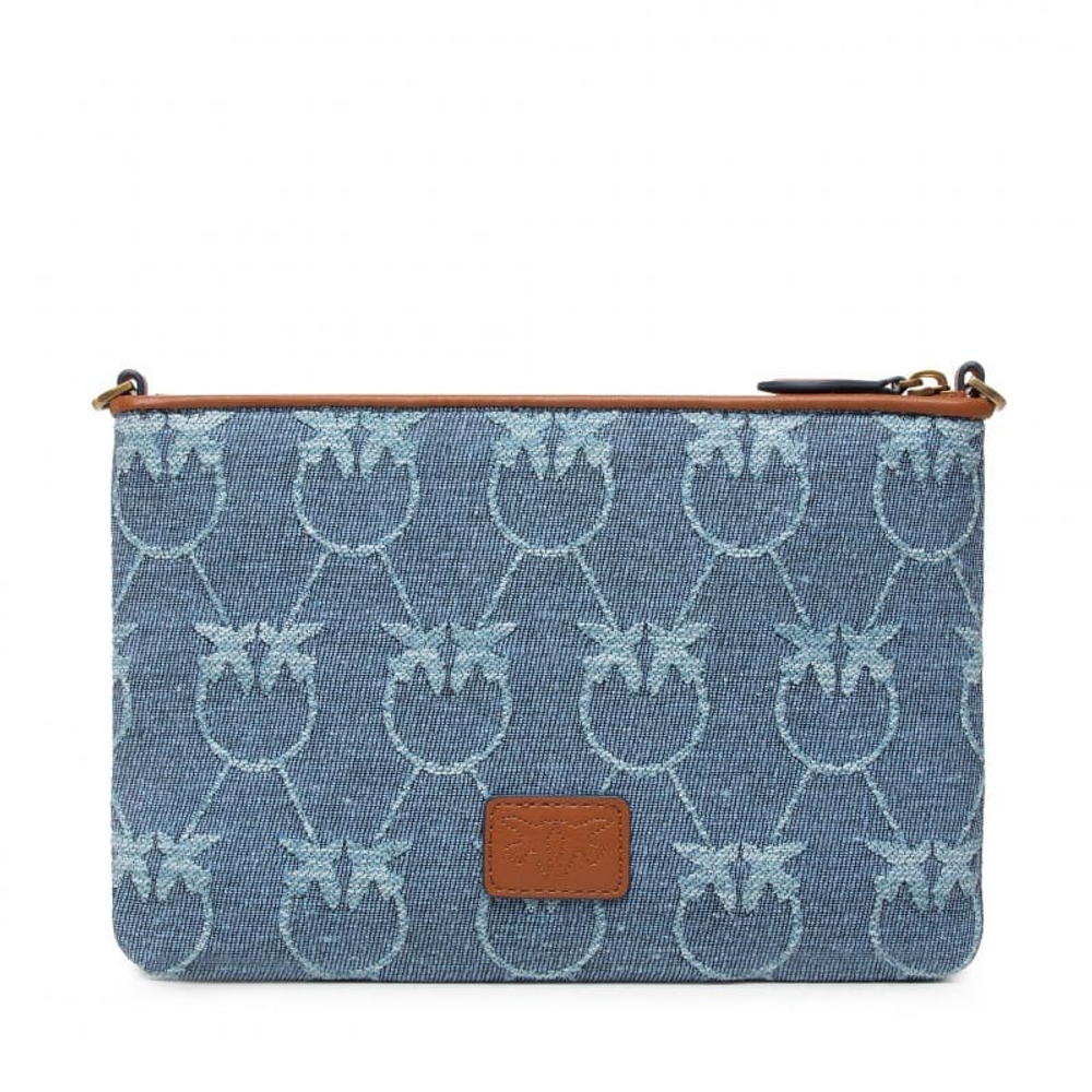 FLAT LOVE BAG DENIM LOGO – blue