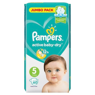 Подгузники Pampers active baby-dryi 11-16кг. 60шт.