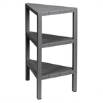 Этажерка угловая nature 3 полки 330х330х725 мм (серый)