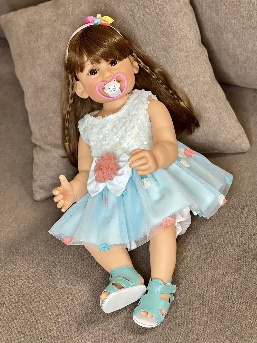 Кукла Реборн виниловая 55см в пакете (FA-041)