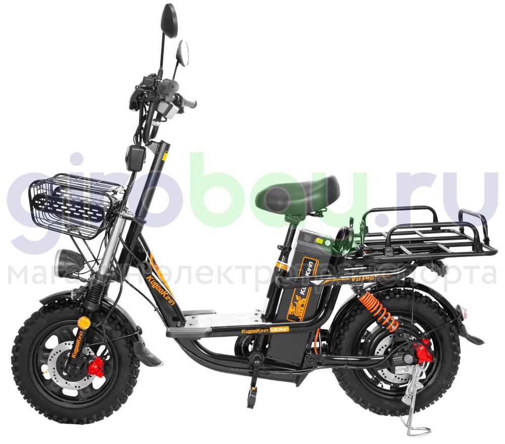 Электровелосипед Kugoo Kirin V3 PRO PLUS (60V/21Ah) внедорожная резина фото №8