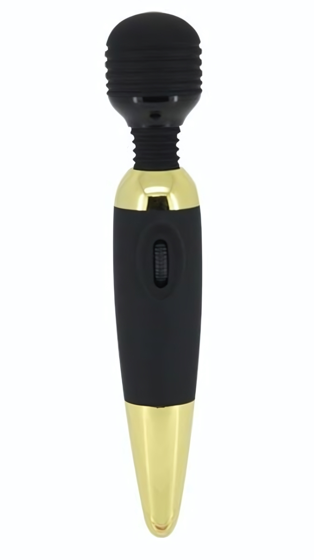 Чёрно-золотой вибромассажер для тела и эрогенных зон Power Wand (Цвет: черный с золотым)