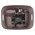 Набор для ванной комнаты Glam 4 предмета (шоколад)