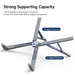 Складная X-образная подставка для ноутбука из алюминия от Dux Ducis, серия X-Shape Laptop Stand
