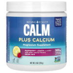 Natural Vitality, CALM, с кальцием, малина и лимон, 226 г (8 унций)
