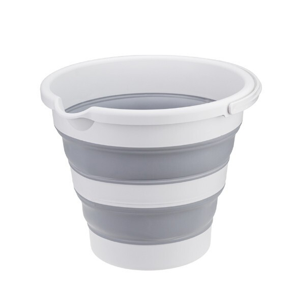 Ведро ФЛЕКС 5 л складное, носик для слива, отверстие для подвешивания, материал- полипропилен, ТЭП М2414