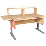 Растущая парта с задними и боковой полками Дэми СУТ 25-02-Б1Д2 (1500×880 мм)