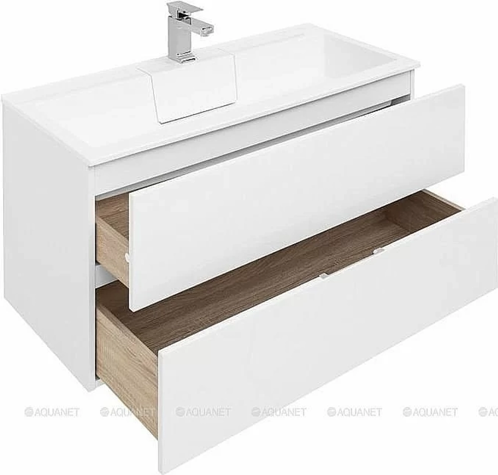 Тумба с раковиной Aquanet Алвита 235341 100 белый