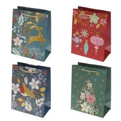 GAEM Пакет подарочный S (бумага 210г/м2, блок 12шт), L18 W10 H23 см, 4в.