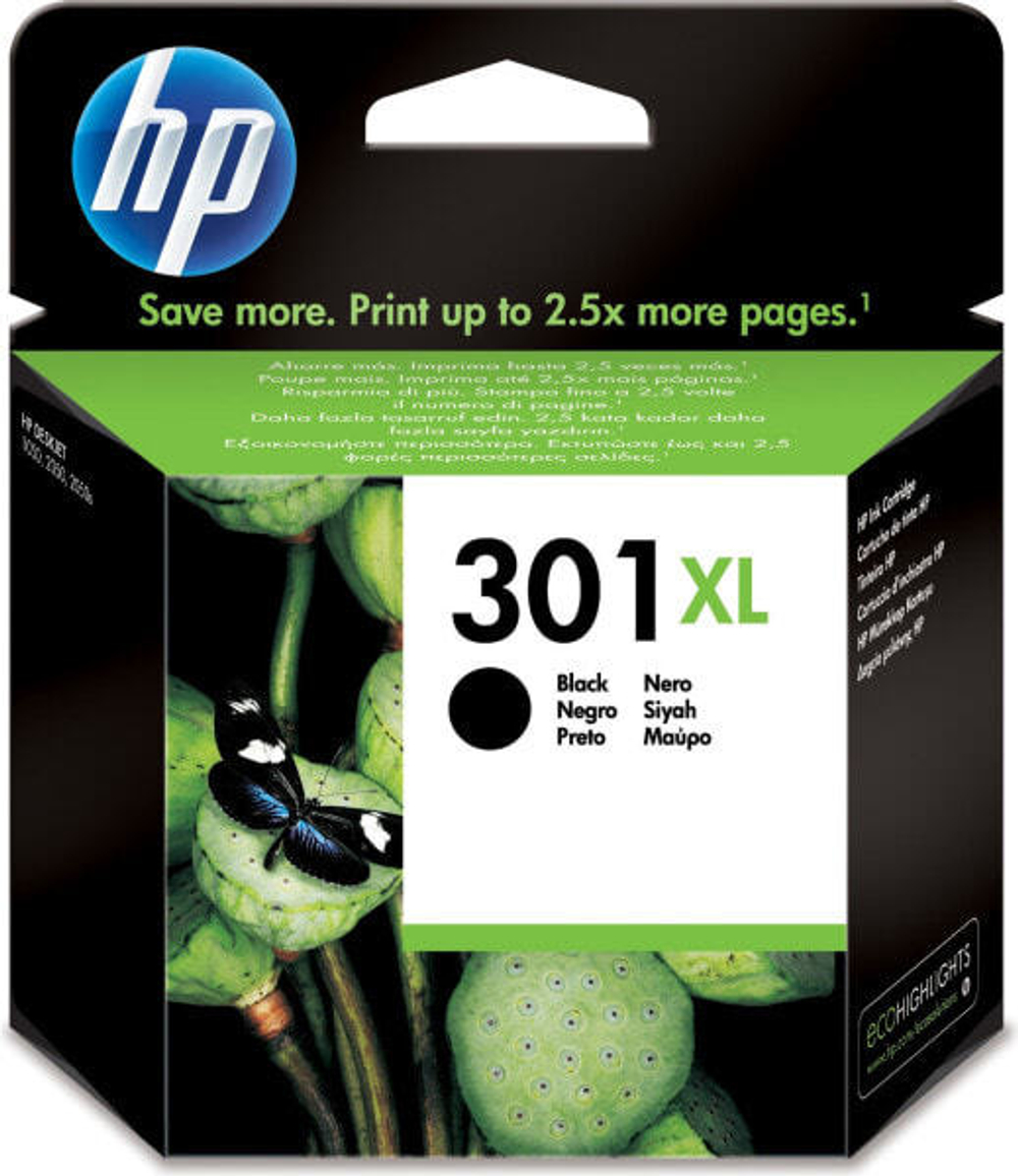 Картридж струйный Подлинный Черный HP 301XL Black Ink Cartridge  CH563EE#301