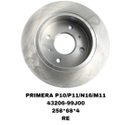 ТОРМОЗНЫЕ ДИСКИ PRIMERA P10,P11 1990-2001 /N16 /M11! RE