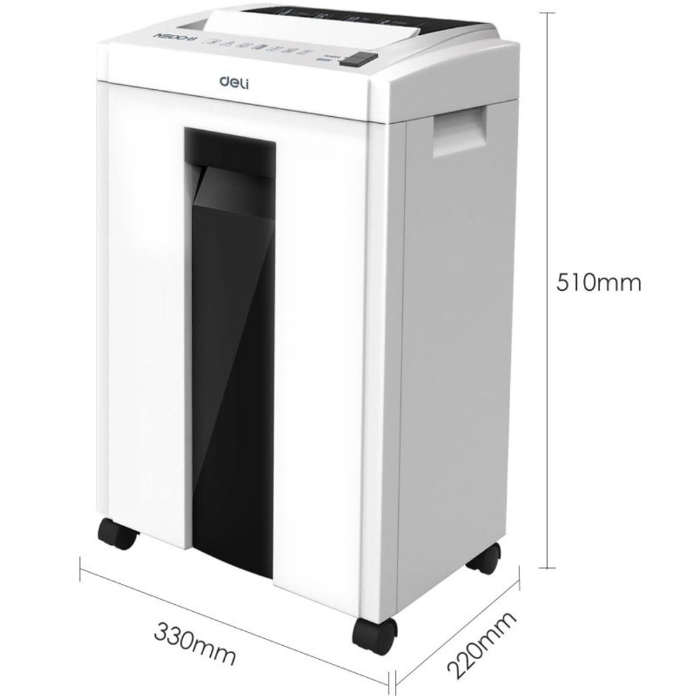 Шредер Deli, 4 уровень секретности (4х25мм),  8 листов, 16 литров