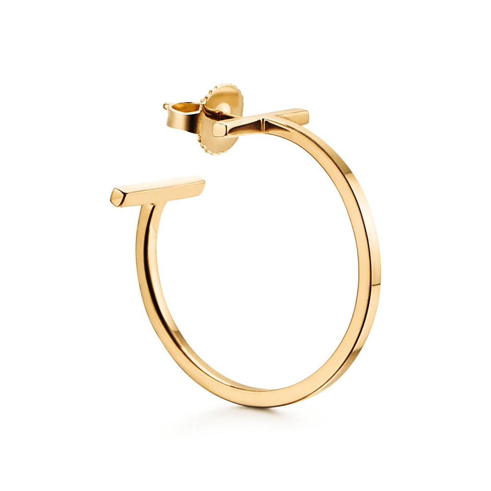 Серьги из жёлтого золота, Tiffany T Hoop✨ Единственные в наличии