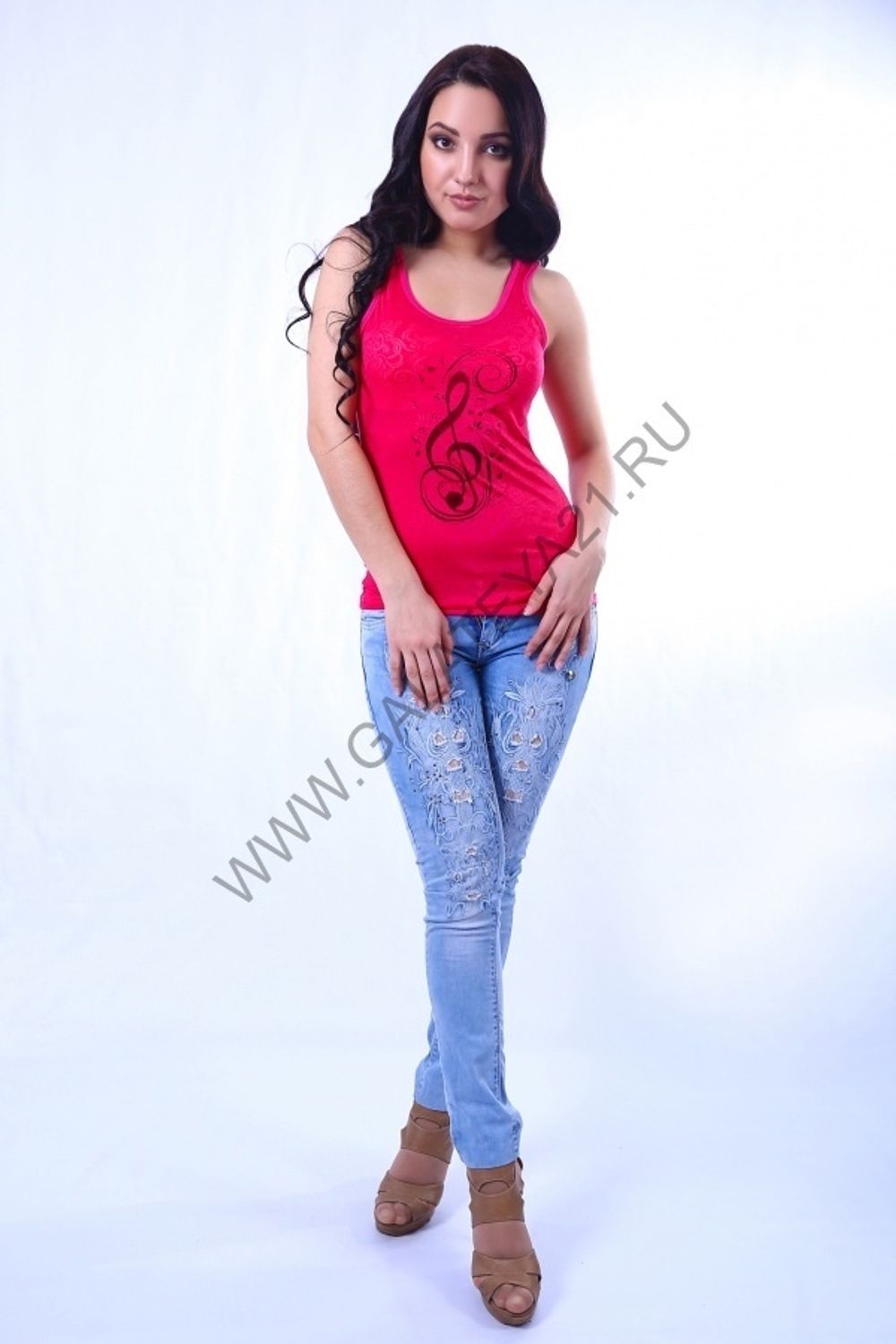 С-043D Майка с принтом УЦЕНКА