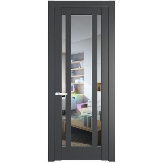 Межкомнатная дверь эмаль Profil Doors 3.5.2PM графит остеклённая