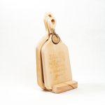 Набор из двух разделочных досок на подставке одна с гравировкой "Дом - это не место, а состояние души", вторая с выборкой. RDN26