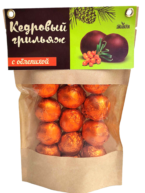 Конфеты кедровый метеорит с Облепихой / 160 г / дой-пак / ТМ Дико Вкусно