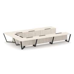 Steel Meet Стол переговорный П-образный KD-PR.B.SP-15P Денвер Светлый/Металл Черный 4800*3200*750