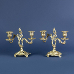 Антикварный каминный часовой гарнитур