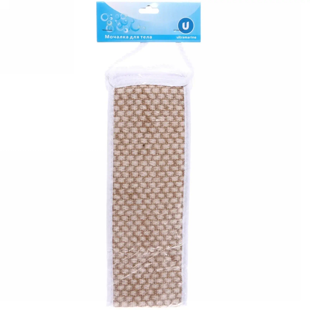 Мочалка для тела комбинированная «Ultramarine - С легким паром», 60*10см