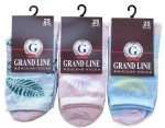 Носки женские GRAND LINE (Ж-86, крупные листья), р. 25 (new)