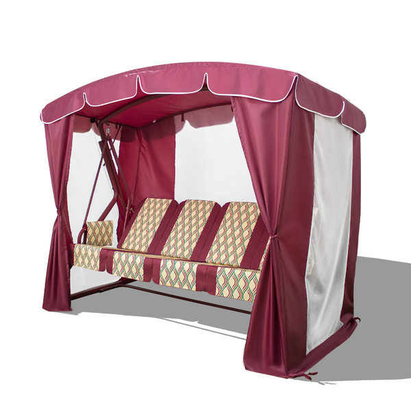 Садовые качели Оазис Люкс Плюс бордо