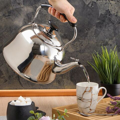 Чайник нерж, 5 л, ручк металл, пластик, Daniks, GS-28224