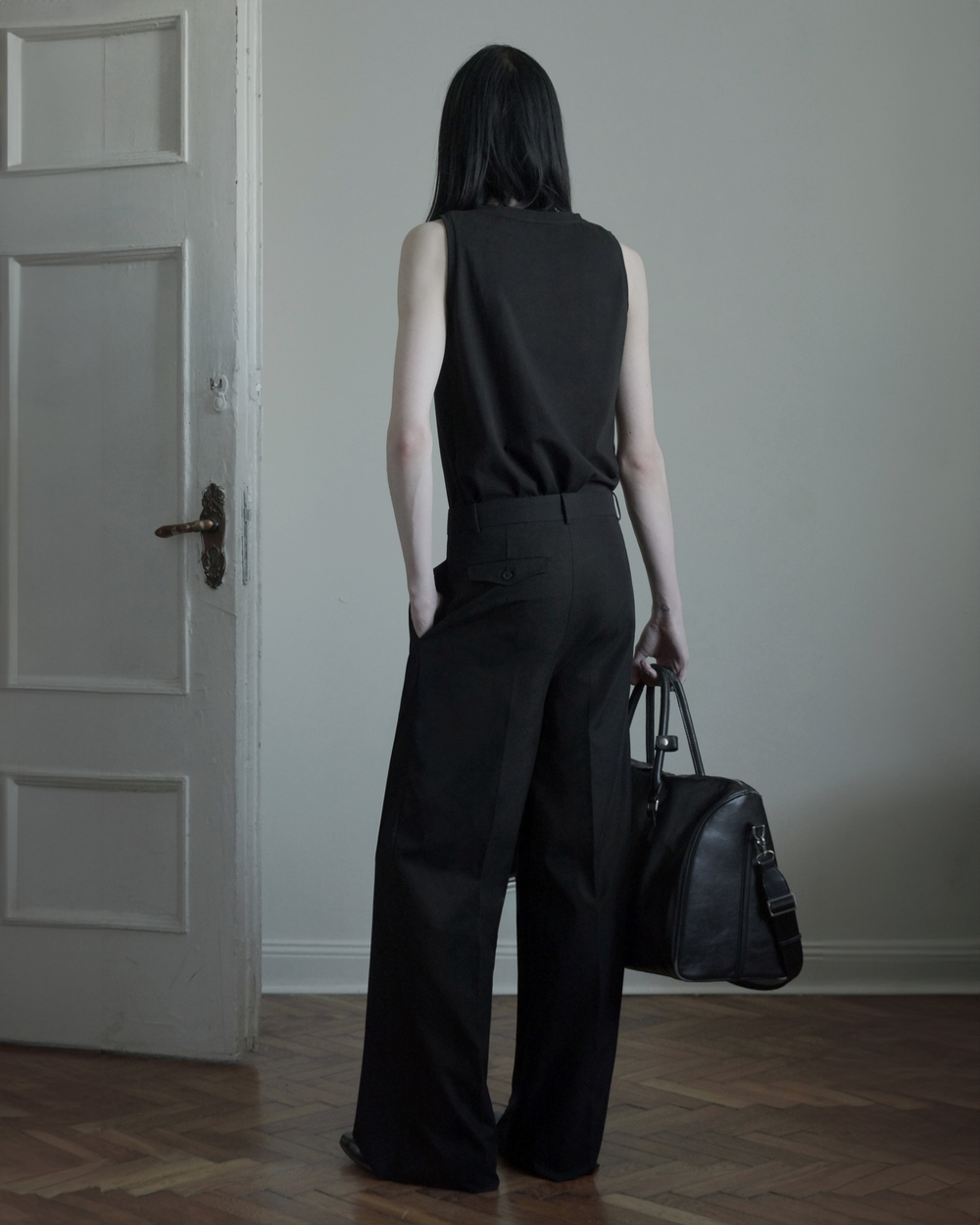 "Nocturne" wide pleated trousers / Широкие брюки из шерсти