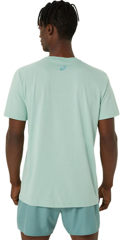 Мужская теннисная футболка Asics Logo Short Sleeve T-Shirt - Мятный